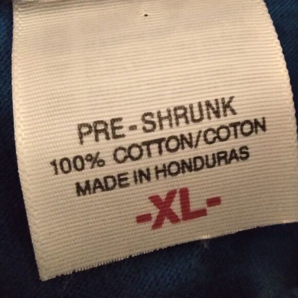 Vintage Liquid Blue Stars & Stripes American Flag Tie Dye T-Shirt - Picture 5 of 8